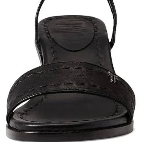 NEW FRYE Leather Estelle Ankle Tie Sandals black for women 567mn - Picture 3 of 10